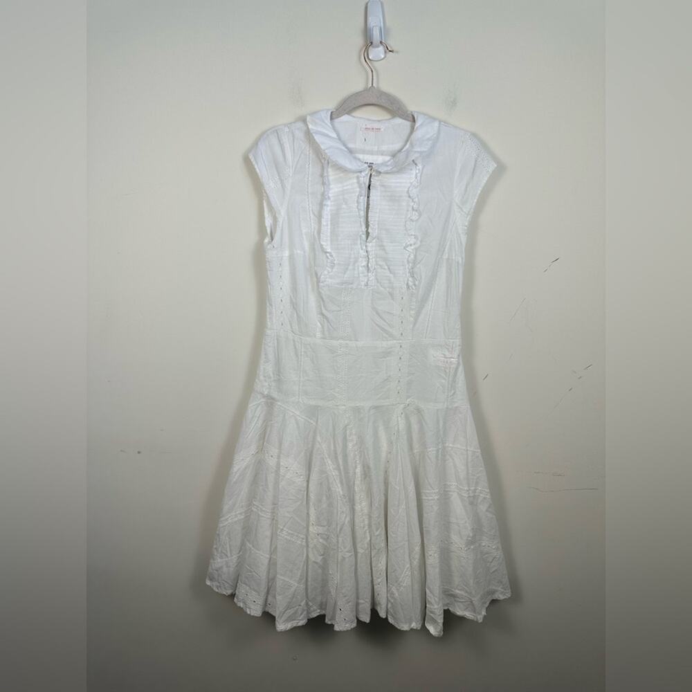 Just In Case Knockin on Heavens Door Dress Women 42 White Eyelet Coquette EUC
